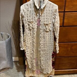 Floral Patchwork Boho Long Sleeve Cardigan